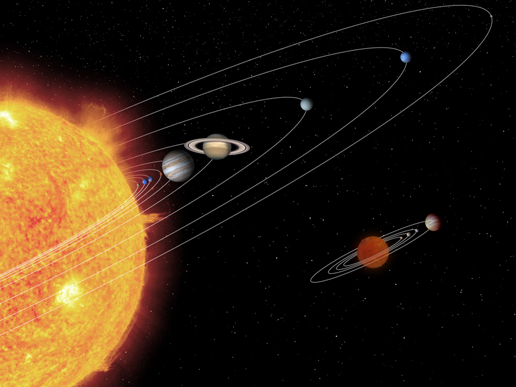 Relative size of a brown dwarf system compared to ours