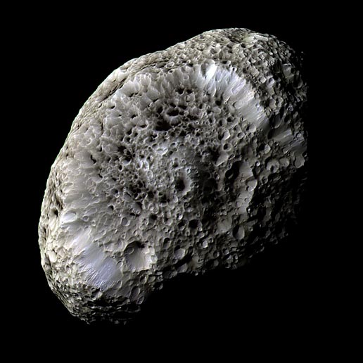 false-color view of Hyperion