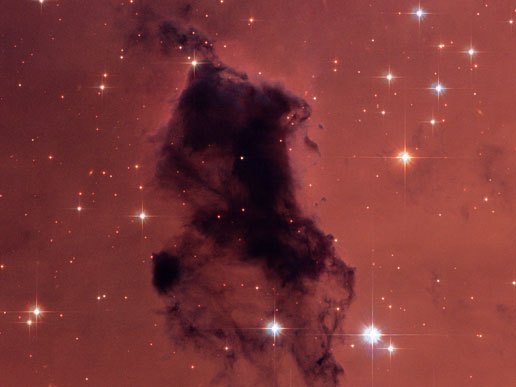 Hubble Space Telescope image of Bok globules in NGC 281