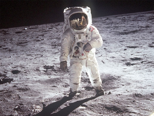Astronaut Edwin E. Aldrin, Jr., lunar module pilot, walks on the surface of the Moon near the leg of the Lunar Module (LM) Astronaut Edwin E. Aldrin, Jr., lunar module pilot, walks on the surface of the Moon near the leg of the Lunar Module (LM)
