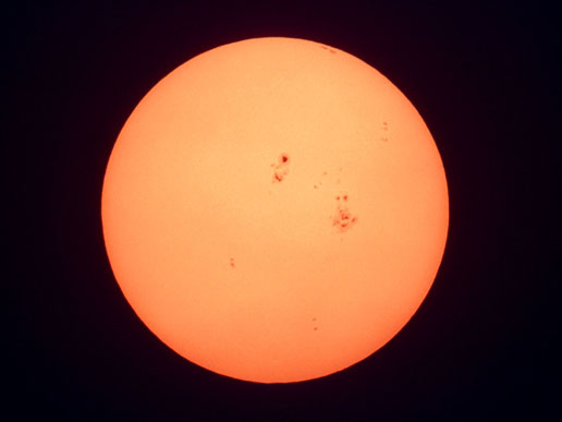 Sun spots through California haze