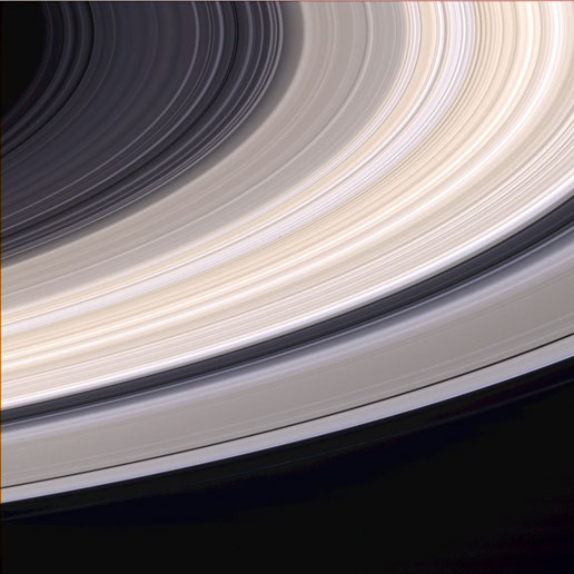 Natural color view of Saturn's rings from Cassini Natural color view of Saturn's rings from Cassini